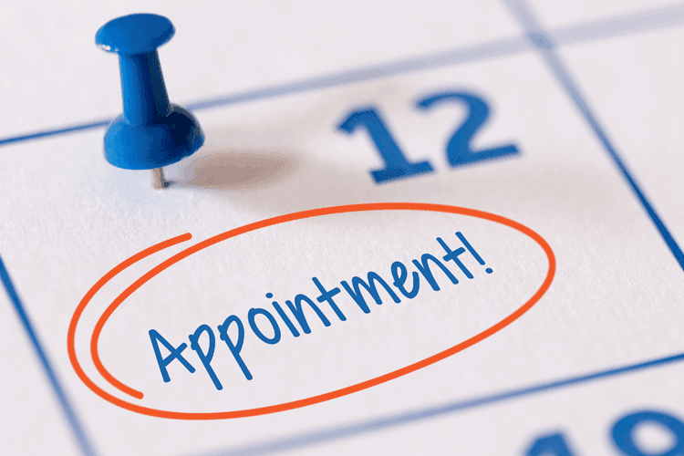 1. Book your appointment